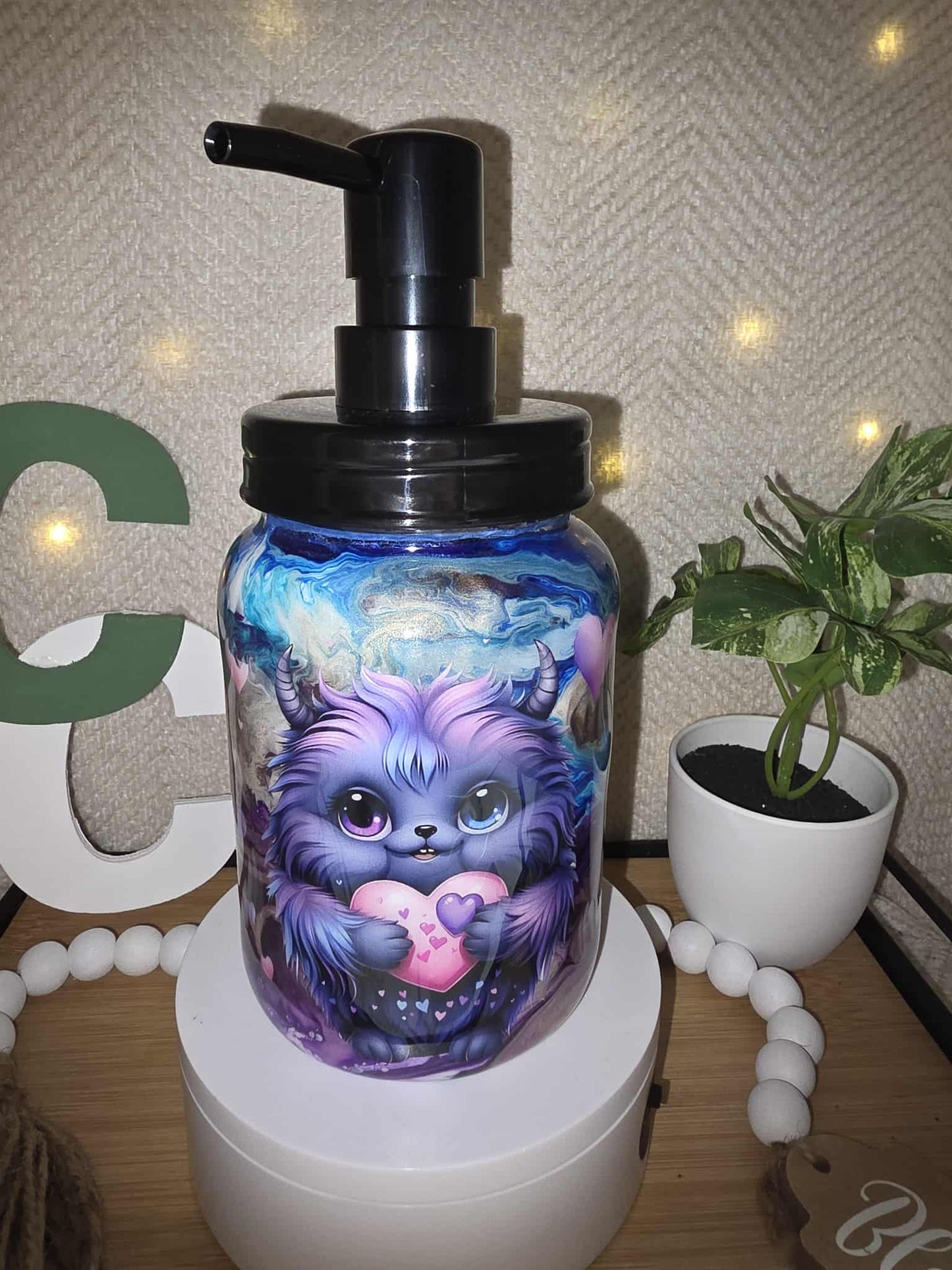 110 Purple Monster Soap Dispenser