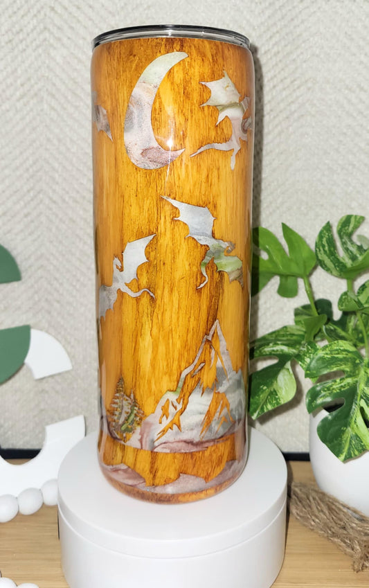 #31-Woodgrain Dragon 20oz Skinny-BOGO