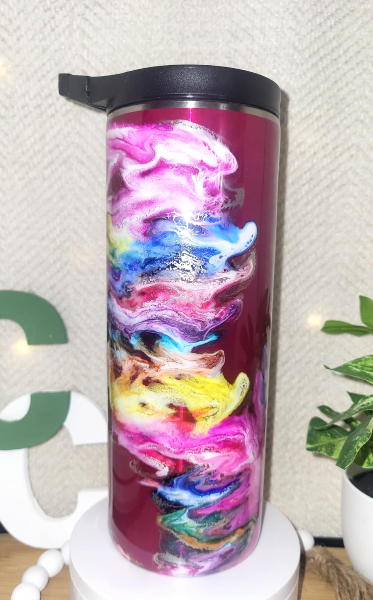 65-Cranberry Swirl 25oz Duo Skinny