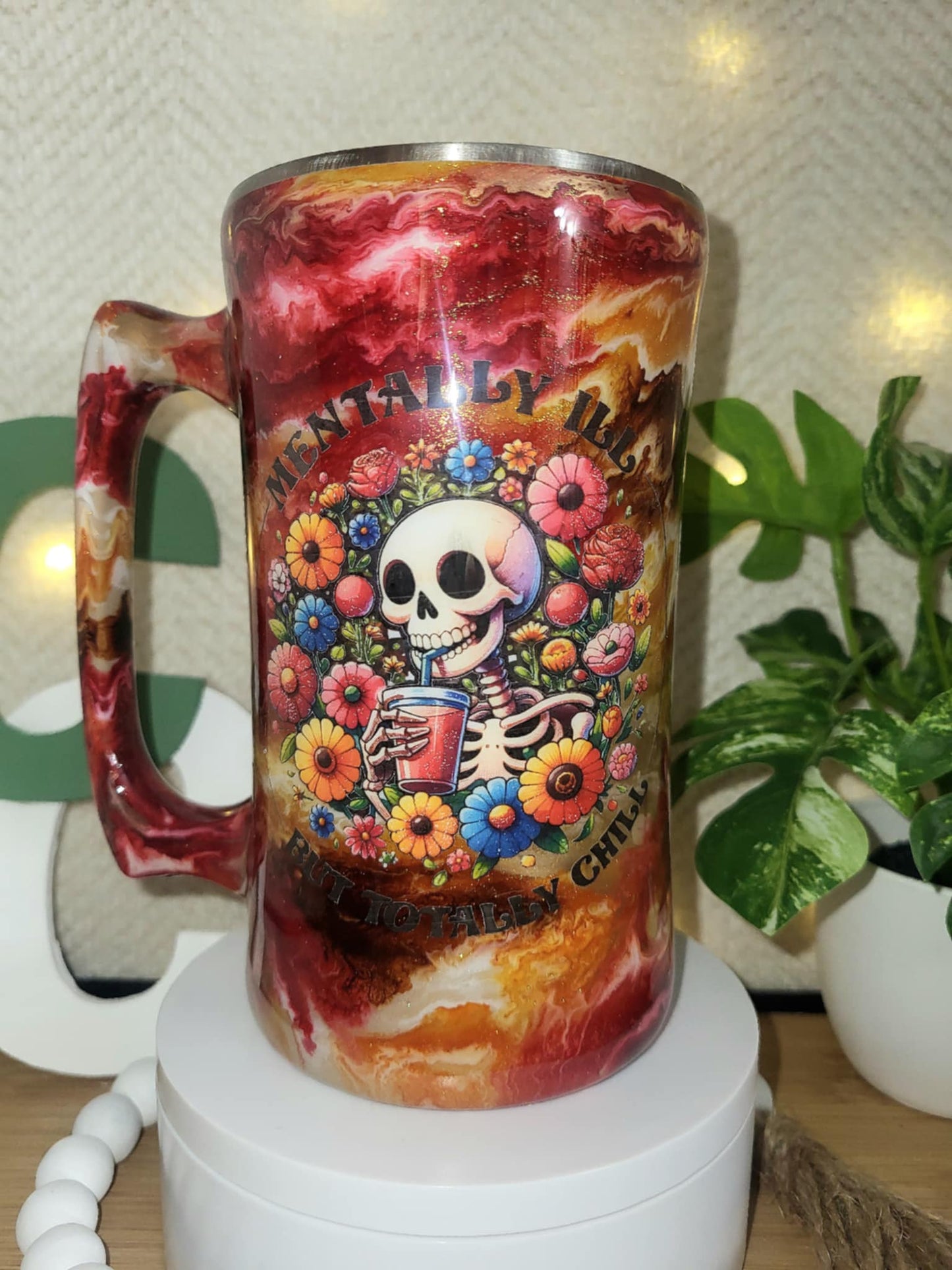 70-Mentally ILL, But Totally Chill 20oz Mug