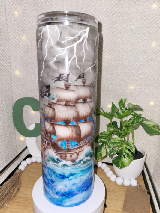 77 Pirate Ship-30oz Skinny Straight