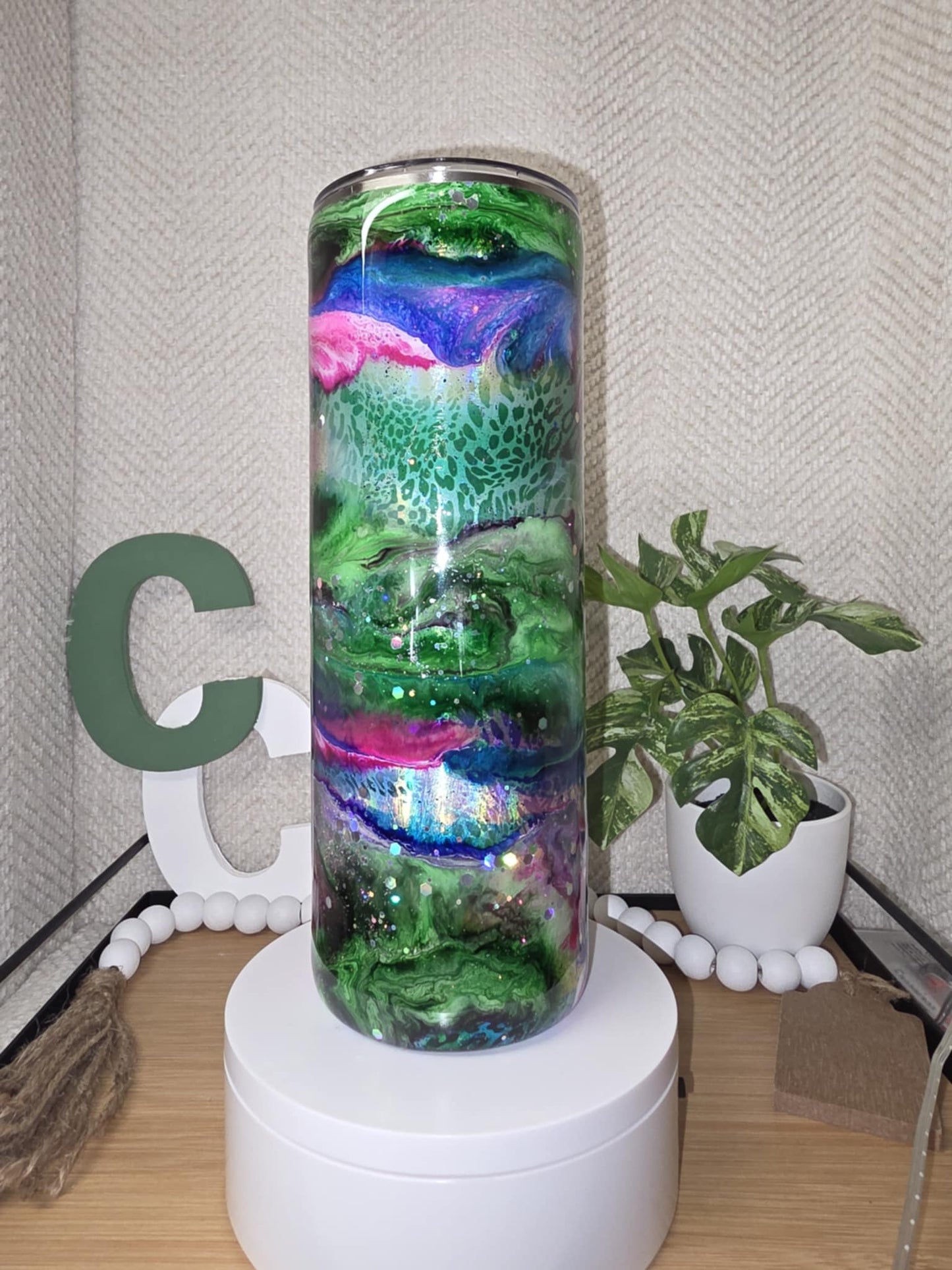 99-Leopard Ink Swirl 20oz Skinny