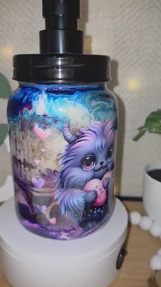 110 Purple Monster Soap Dispenser